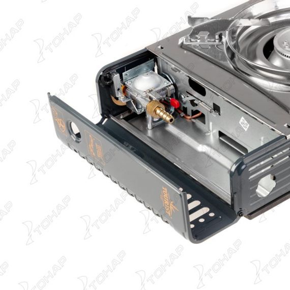 Плита газовая портативная TWIN-HIT двухконфорочная с переходником (TW-850) TOURIST