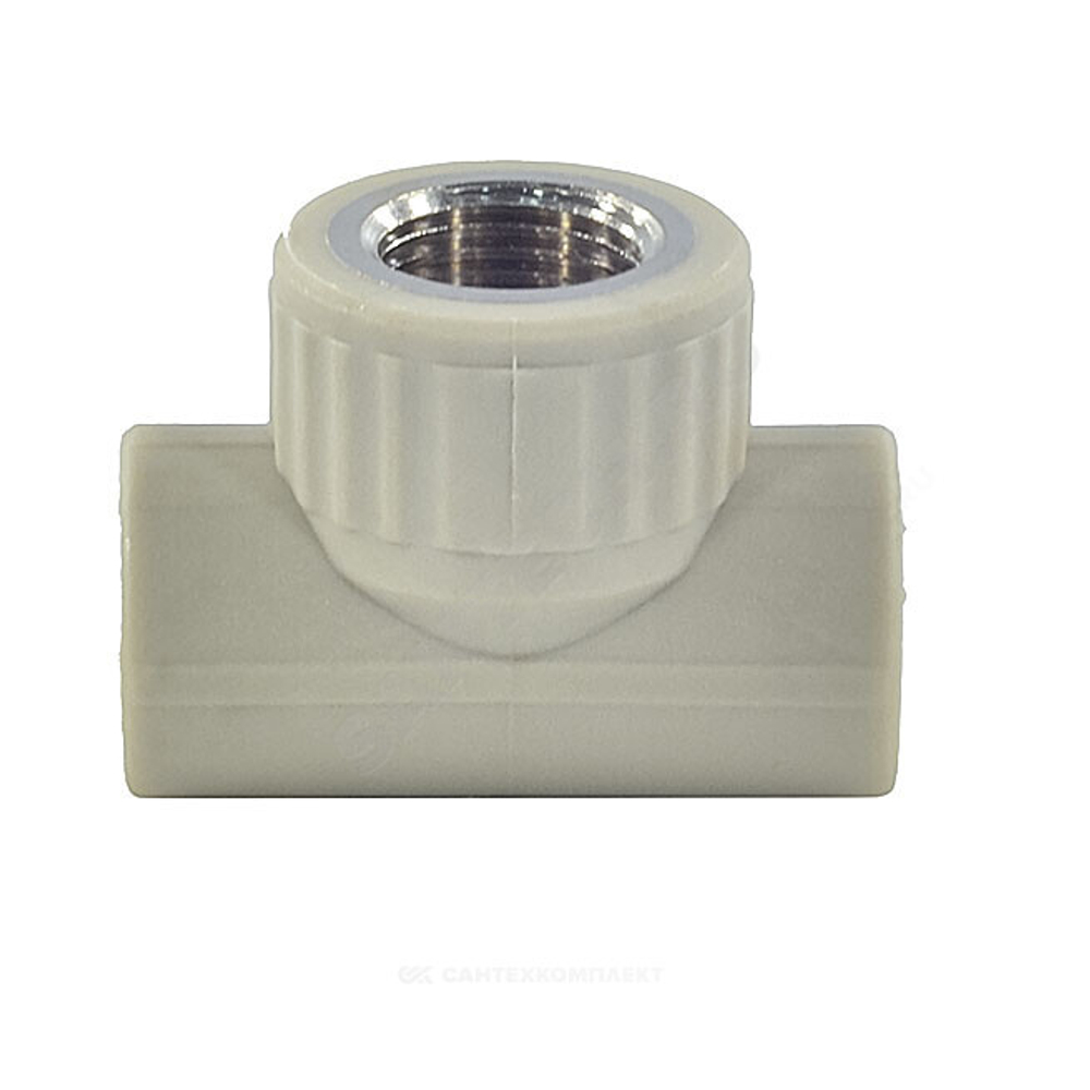 Тройник PP-R комбинированный серый Дн 32х3/4" ВР VALFEX 10127132Г