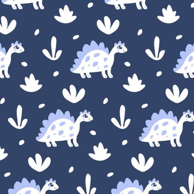 Buy baby fabric Animals dinosaurs blue
