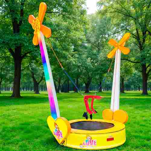 Банджи-батут «Ветряная мельница», 1-местный, 2×2×4,5 м