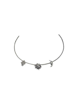 "Небосвод" колье в серебряном покрытии из коллекции " Звездочет" от Jenavi с замком карабин