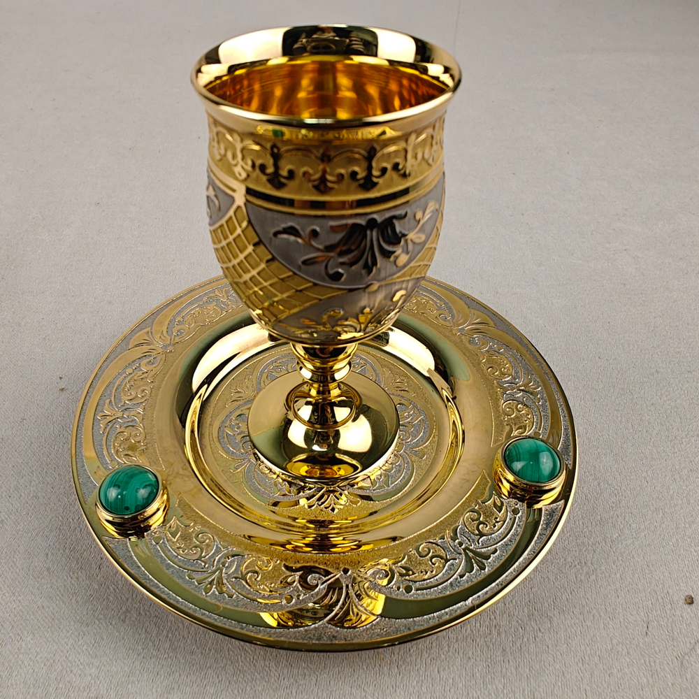 Набор с рюмочкой "Малахитовый"