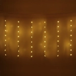 Гирлянда для дома ЗАНАВЕС «Звезды» ш3* в1 м 80 ламп LED, прозр. пров, 8 реж,IP-40, Теплый белый (возможность соединения)
