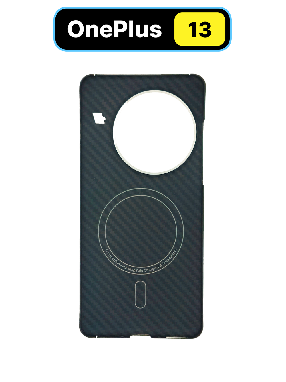 Карбоновый чехол MosSeller для OnePlus 13 с Магсейф, черный