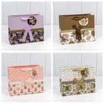 Пакет подарочный 23х18х10см Премиум "Люкс" (Микс)