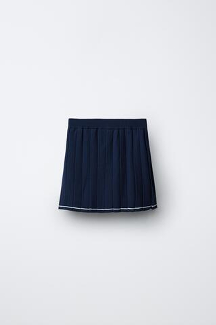 ZARA ЮБКА В СКЛАДКУ PENN ©, МОСРКОЙ ТЕМНО-СИНИЙ