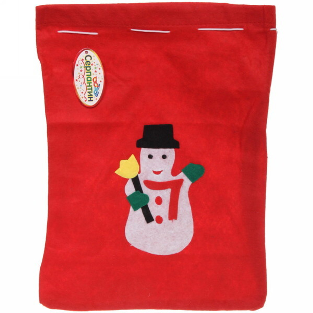 Мешок для подарков «Новогодняя суета» 30*40 см, в ассортименте