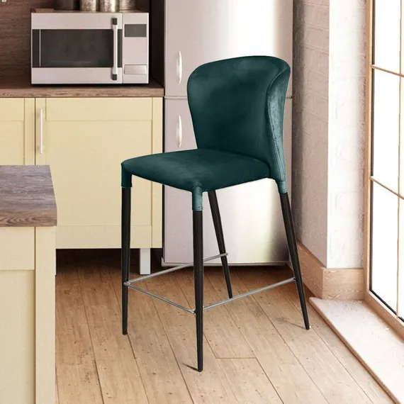 Полубарный стул Albert зеленый бархат