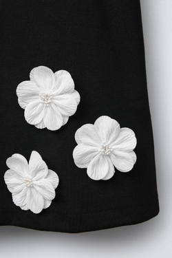 ZARA ПЛАТЬЕ С КОНТРАСТНЫМИ ЦВЕТАМИ, ЧЕРНЫЙ