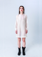 Платье-туника из органзы "Лебедь". Белое