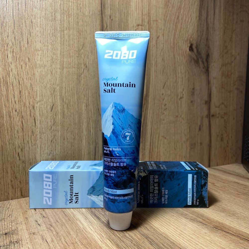 Зубная паста Dental Clinic 2080 Pure Crystal Mountain Salt Fresh Mint Toothpaste с горной солью Освежающая мята 160 г