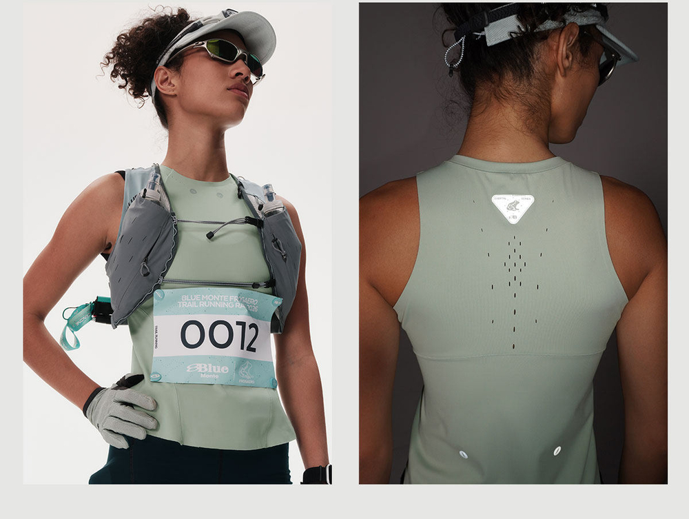 WMNS Майка Nothomme BlueMonte Running зеленый