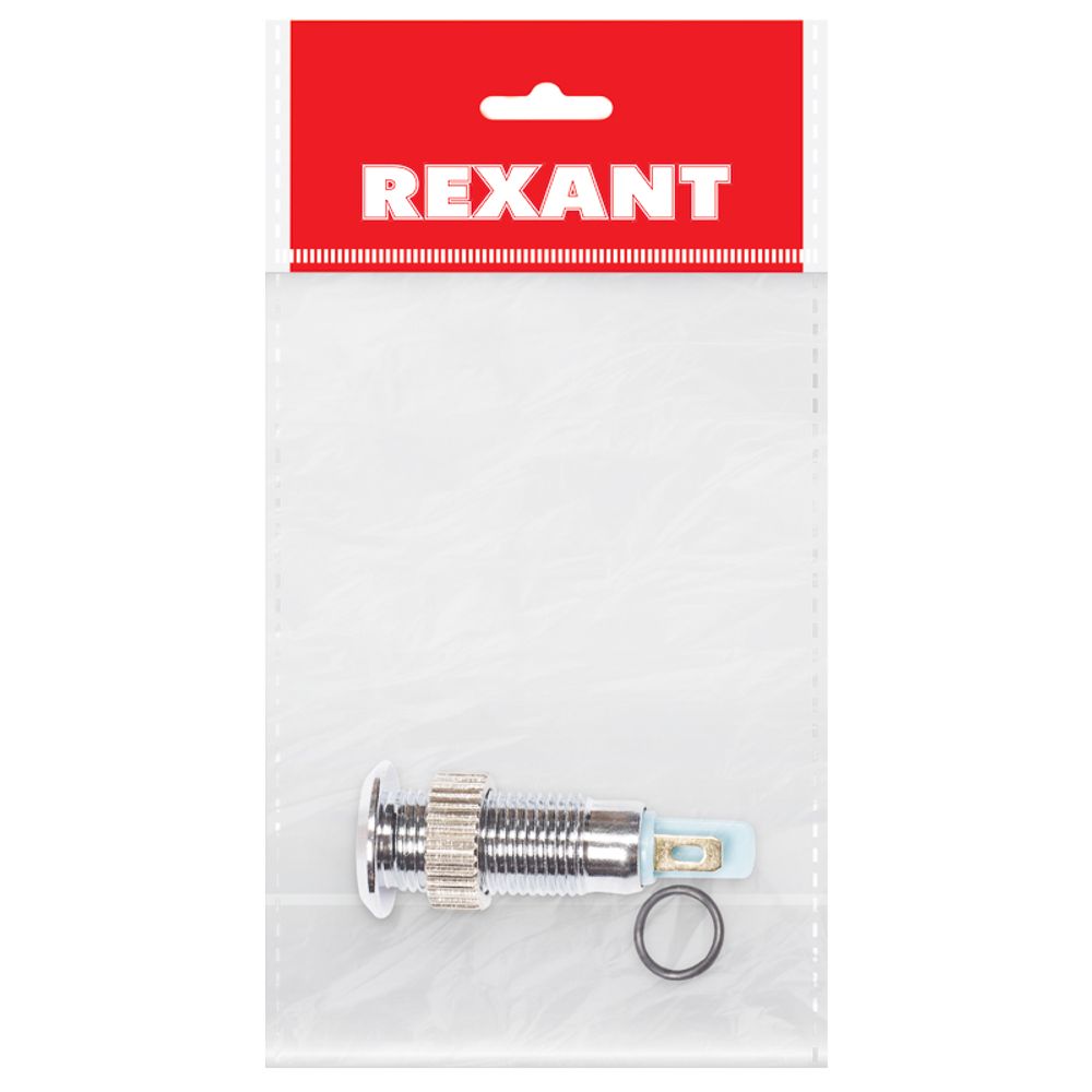 Индикатор металл ø8 12В белый с подсветкой (GQ8F-D) REXANT