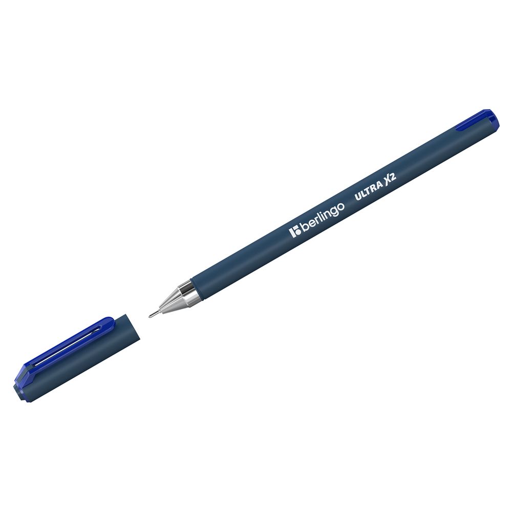 Ручка шариковая Berlingo &quot;Ultra X2&quot; синяя, 0,7мм, игольчатый стержень