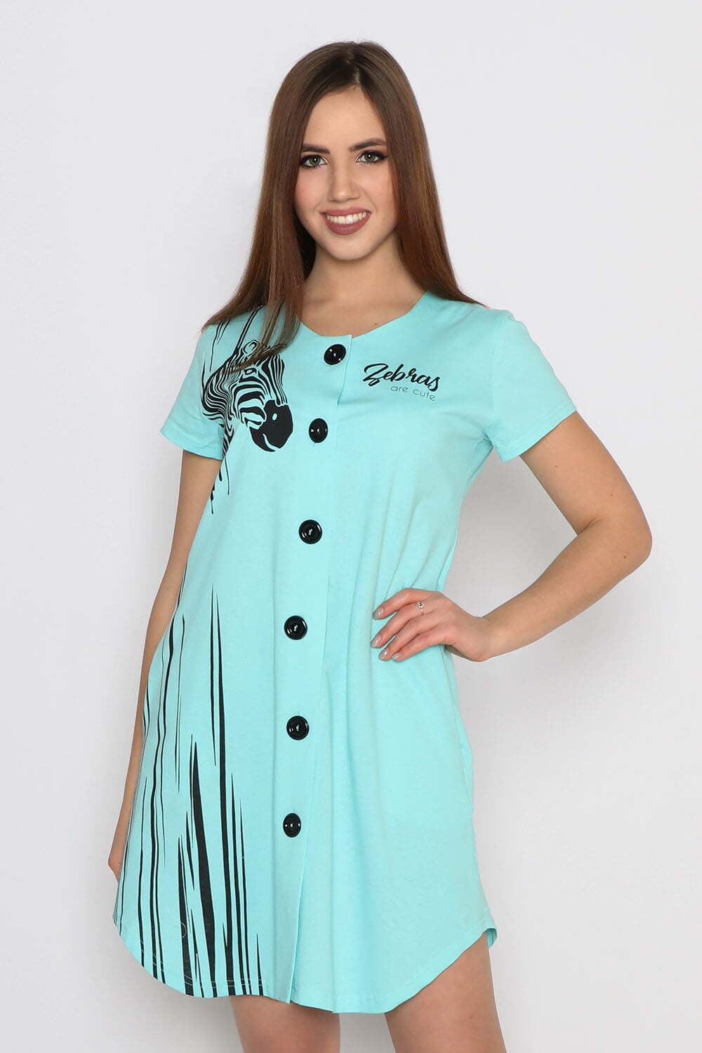 [m]Халат "BLACK and WHITE" модель Х 141 кулирка