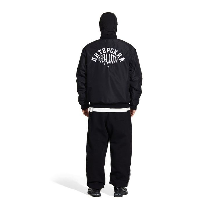 Куртка бомбер Питерский Щит Фрактура, черный