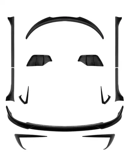 Обвес для Tesla Model Y 2025+ тесла боковые юбки диффузор спойлер канарды губа переднего бампера