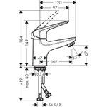 Смеситель для раковины Hansgrohe Novus 71024000 хром