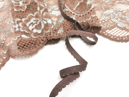 _Отделочная резинка с фестонами, 8мм, перец, Lauma, (Арт: OTR641/8-738), м