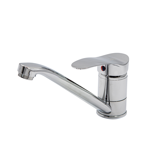 67-0-730 Смеситель стандарт однорычажный для кухни, гайка, керамический картридж 40мм, гусак 25см