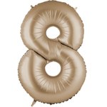 Шар фольгированный Цифра 8 101 см (Бежевый)