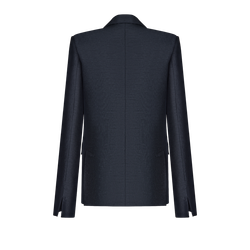 Жакет двубортный с отворотами из шелка