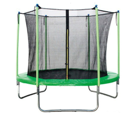 Батут с лестницей и внутренней сеткой 305 см зеленый