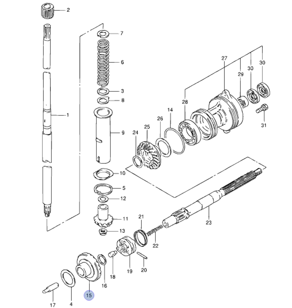 Шестерня редуктора Suzuki 20-30 (57510-96312-000)