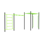 W223 Воркаут (шведская стенка, рукоход-змеевик и классический, перекладины вертикальные) ZAVODSPORTA