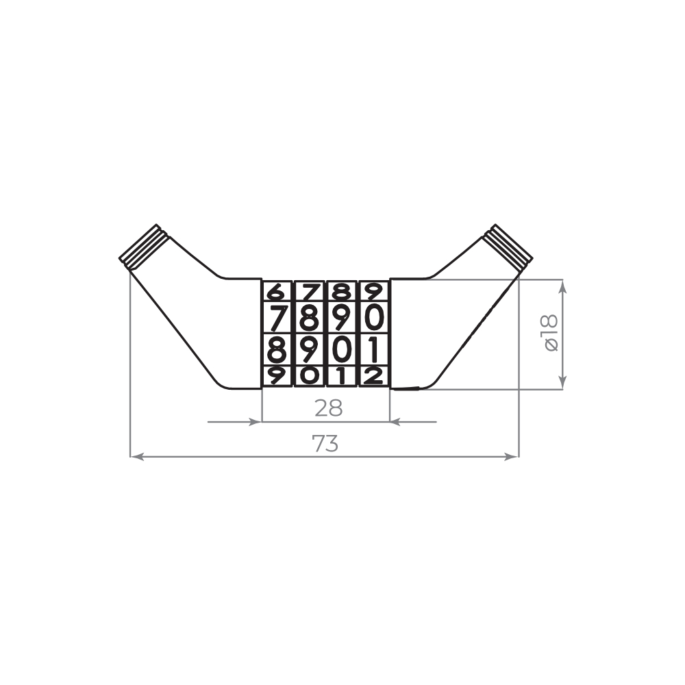 Замок навесной PD-0665-CODE
