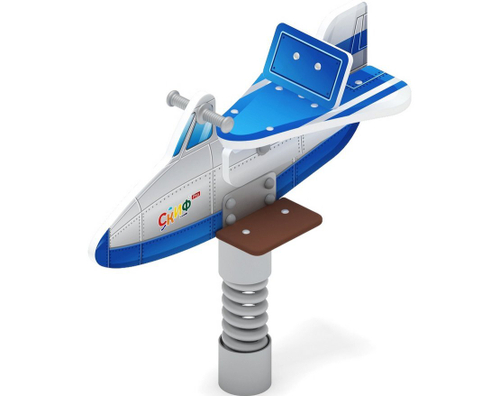 Качалка на пружине Самолетик ИО 22.03.02-01