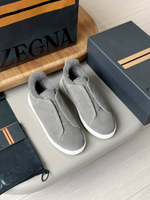Замшевые слипоны Zegna