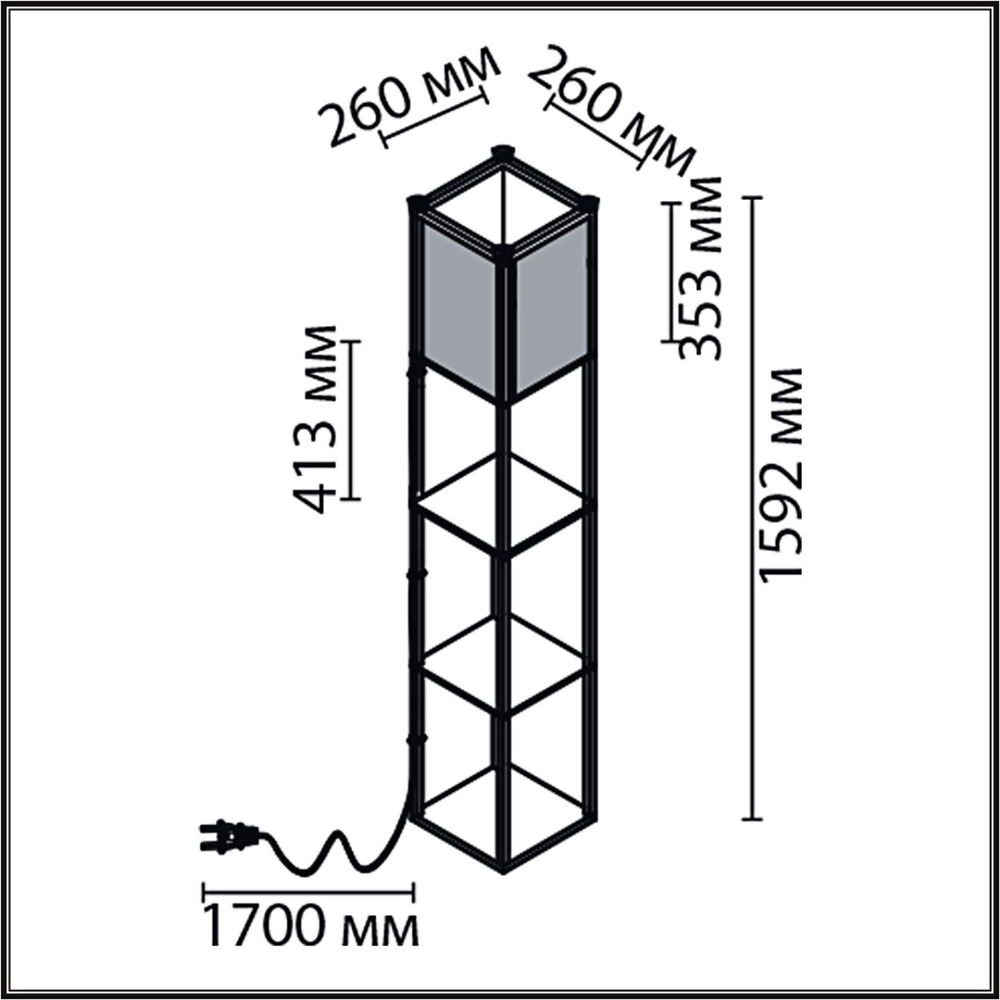 8090/1F LN Торшер E27 1*60Вт 220В IP20 COMFI