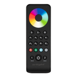 Пульт SMART-R43-RGBW Black (2 зоны, 2.4G) (Arlight, IP20 Пластик, 5 лет) 031938