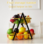 2-ярусная корзина для фруктов, съемная складная подставка для фруктов