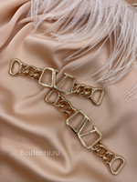 Декоративная цепочка ВЛНТ. золотистая  9,5 см