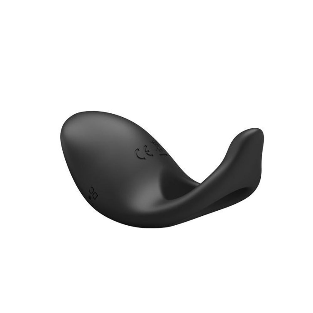 Черное перезаряжаемое эрекционное кольцо Gemma (Цвет: черный)