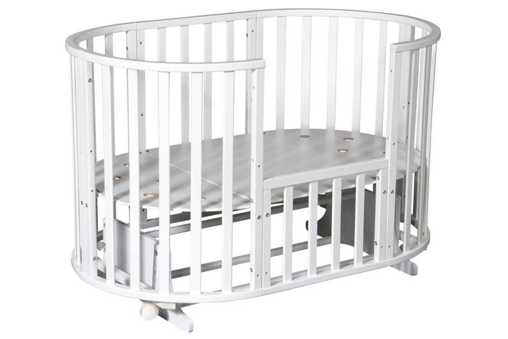 Детская кроватка Severyanka 3 сл.кость (6в1, овальная, круглая, универсальный маятник, колесо)
