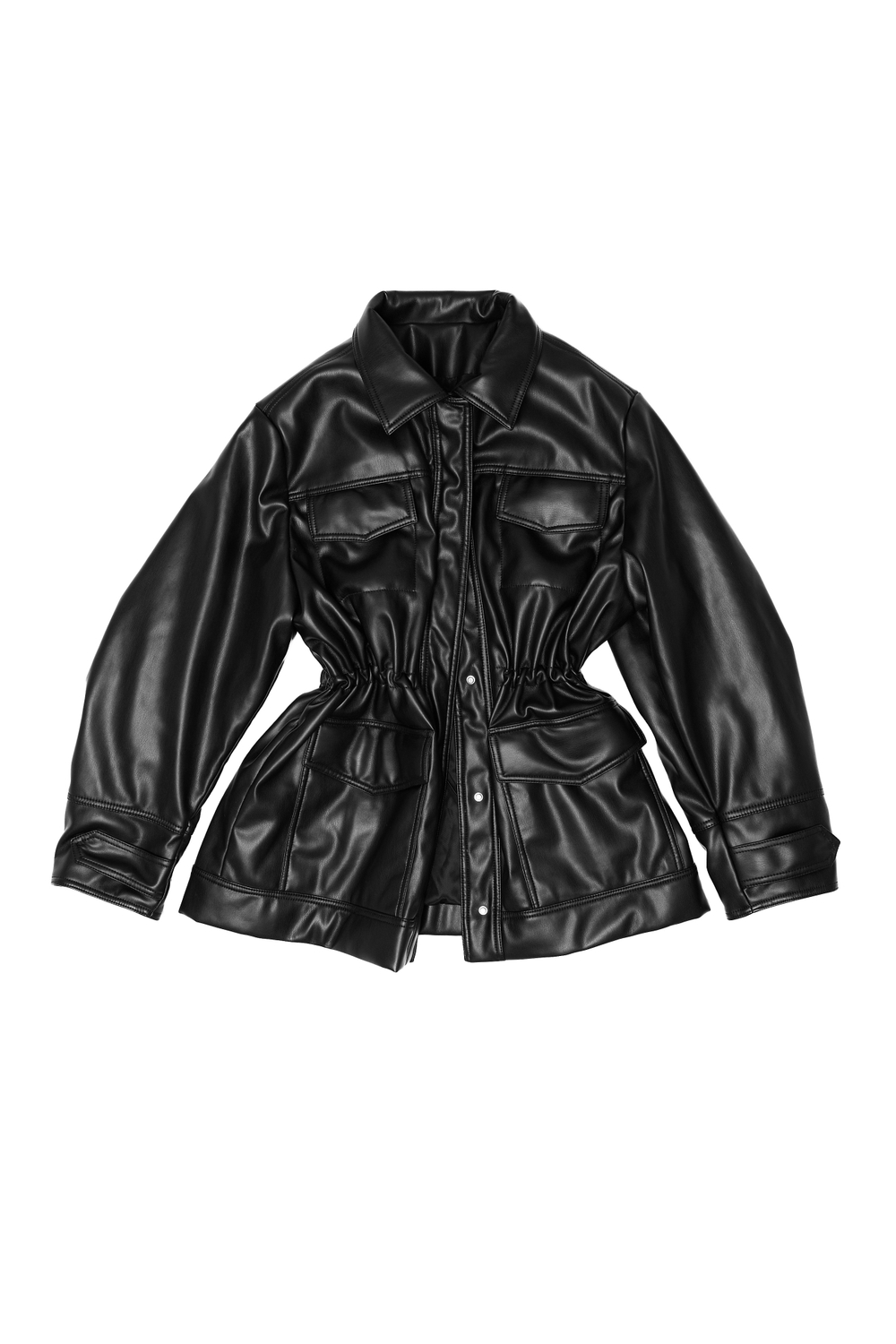 PARKA LEATHER BLACK
