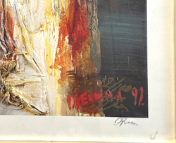 Гречина Ольга Николаевна . Меланхолия. Многослойная шелкография. 1992 г. СССР. 102 х 73