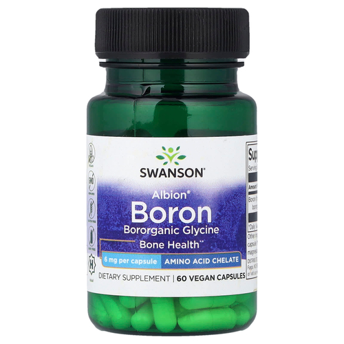 Swanson, Albion® Boron, 6 мг, 60 веганских капсул