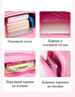 Школьный рюкзак ранец для девочки Единорог, фиолетовый