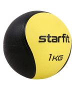 Медбол высокой плотности GB-702, 1 кг, желтый