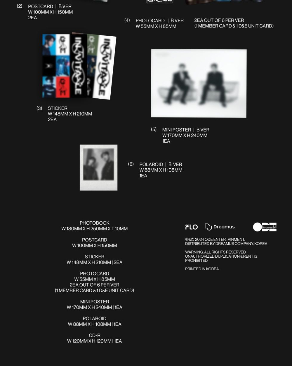 Альбом SUPER JUNIOR D&E - INEVITABLE 6th Mini Album 2 Version SET
