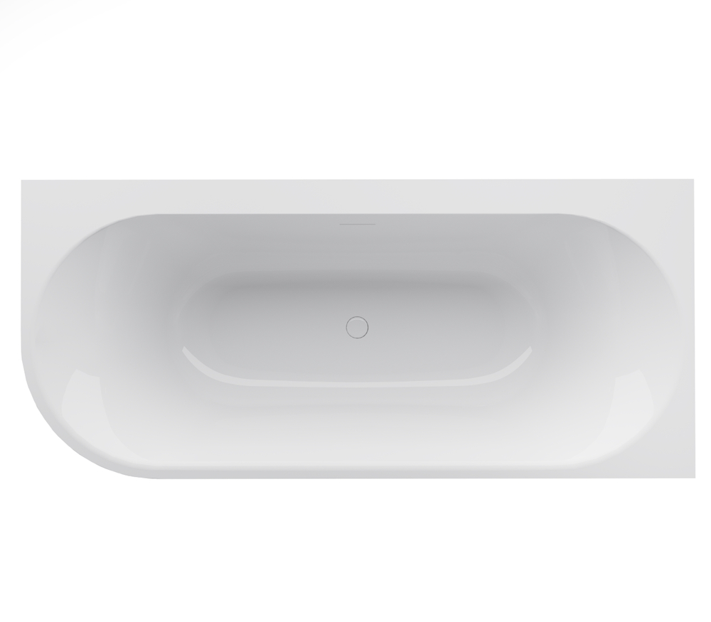 Ванна акриловая Vincea VBT-704-1800-R, 1800*800*585, цвет белый, правая, щелевой перелив, слив белый