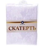 Скатерть 148*180 см «Классика», бутоны, цвет белый