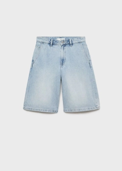 Прямые джинсовые шорты со средней посадкой