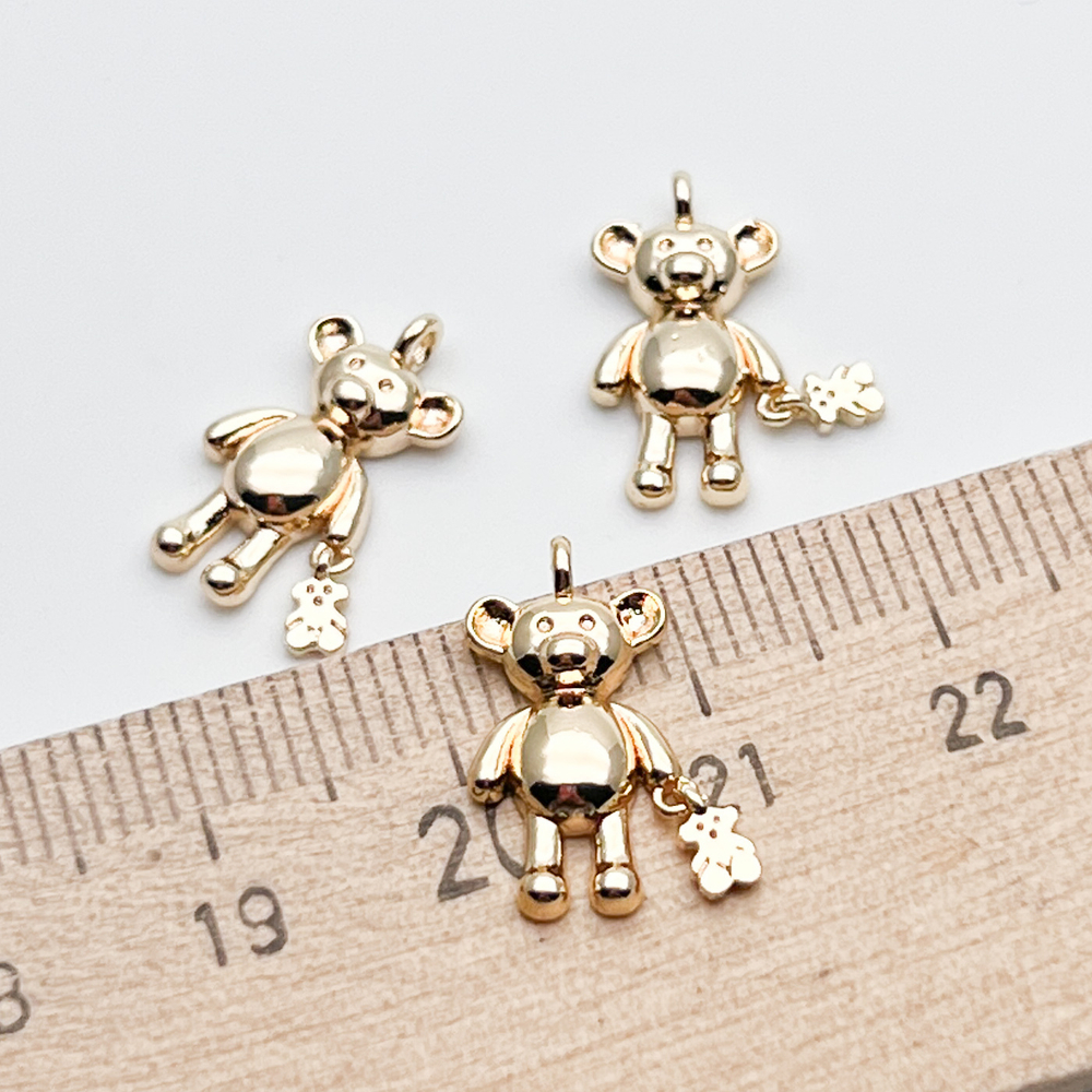 Подвеска Мишка, цвет золото, размер 16*8 мм, цена за 1 шт