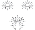 Набор наклеек из прозрачных страз Petits Joujoux Gloria (Цвет: прозрачный)