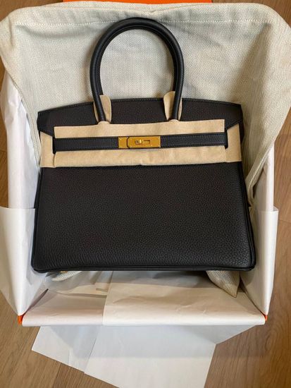 Cумка Hermes Birkin 30 Black Togo Gold Hardware 